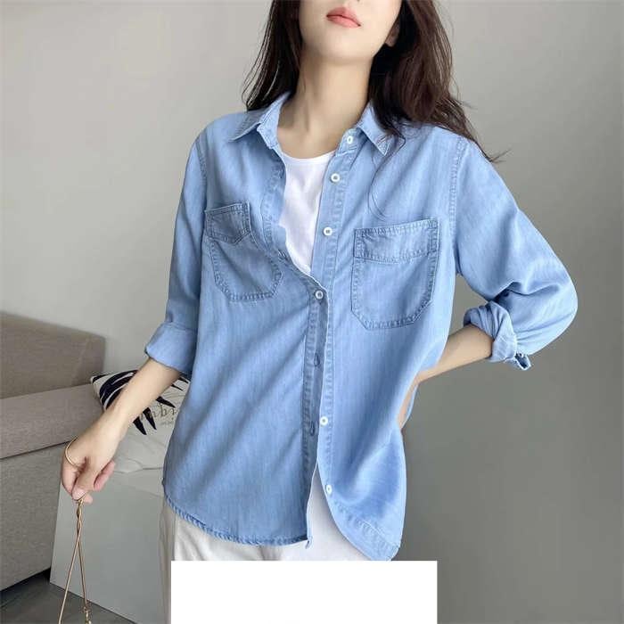 デニムシャツ ブラウス レディース 羽織り デニム フェミニン 着回し シンプル おしゃれ 大人 カジュアル こなれ デニム シャツ 長袖 春 秋 トップス 長袖 半袖 デニムシャツ ブラウス レディース 羽織り デニム フェミニン 着回し シンプル おしゃれ 大人 カジュアル こなれ デニム シャツ 長袖 春 秋 トップス 長袖 半袖
