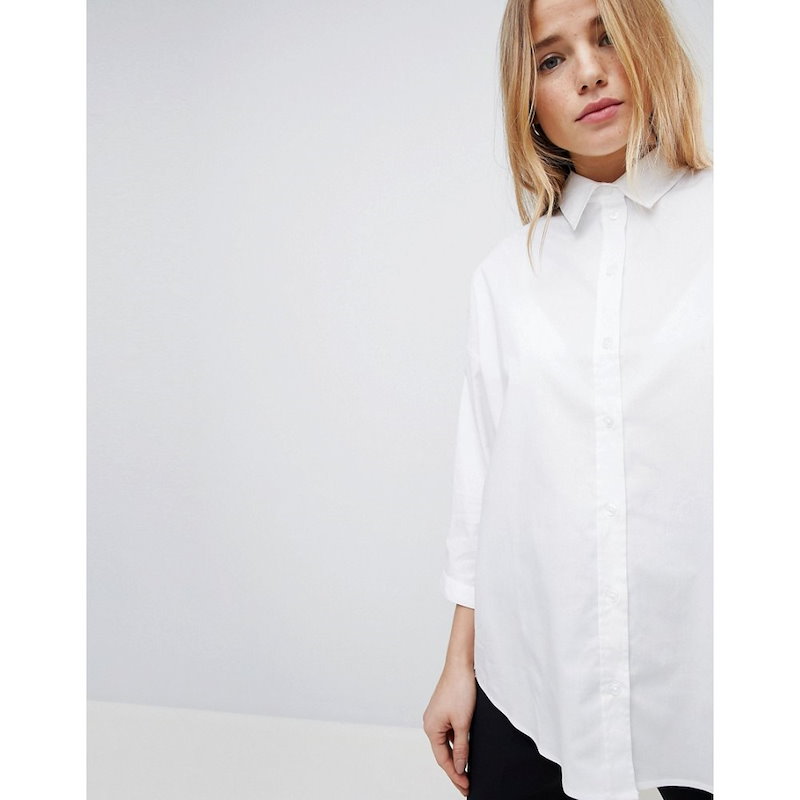 エイソス レディース トップス ブラウス・シャツ【ASOS Girlfriend Shirt】White エイソス レディース トップス ブラウス・シャツ【ASOS Girlfriend Shirt】White