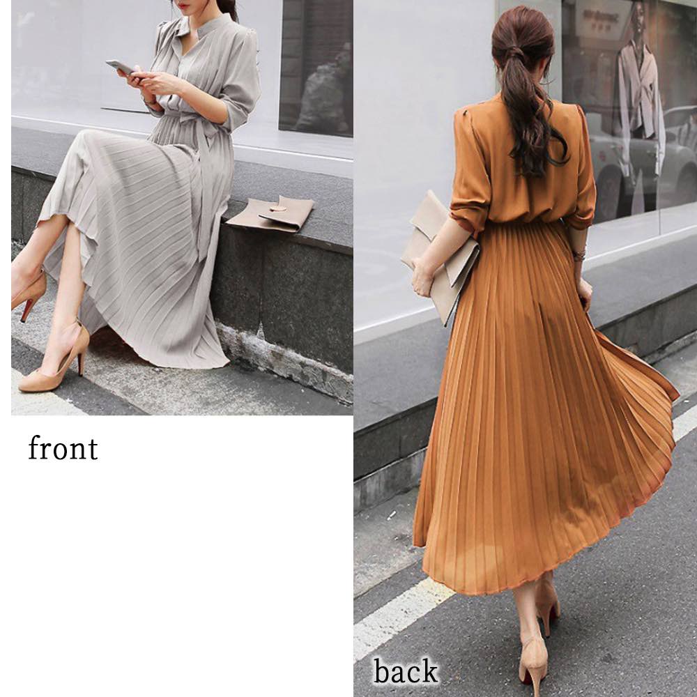 ワンピース レディース パフスリーブプリーツワンピース 前開き おしゃれ スカート かわいい きれいめ ロング 春 黒 白 長袖 体感 冬 厚手 Aライン トップス アウトドア 大人 韓国 40代 秋 ワンピース レディース パフスリーブプリーツワンピース 前開き おしゃれ スカート かわいい きれいめ ロング 春 黒 白 長袖 体感 冬 厚手 Aライン トップス アウトドア 大人 韓国 40代 秋