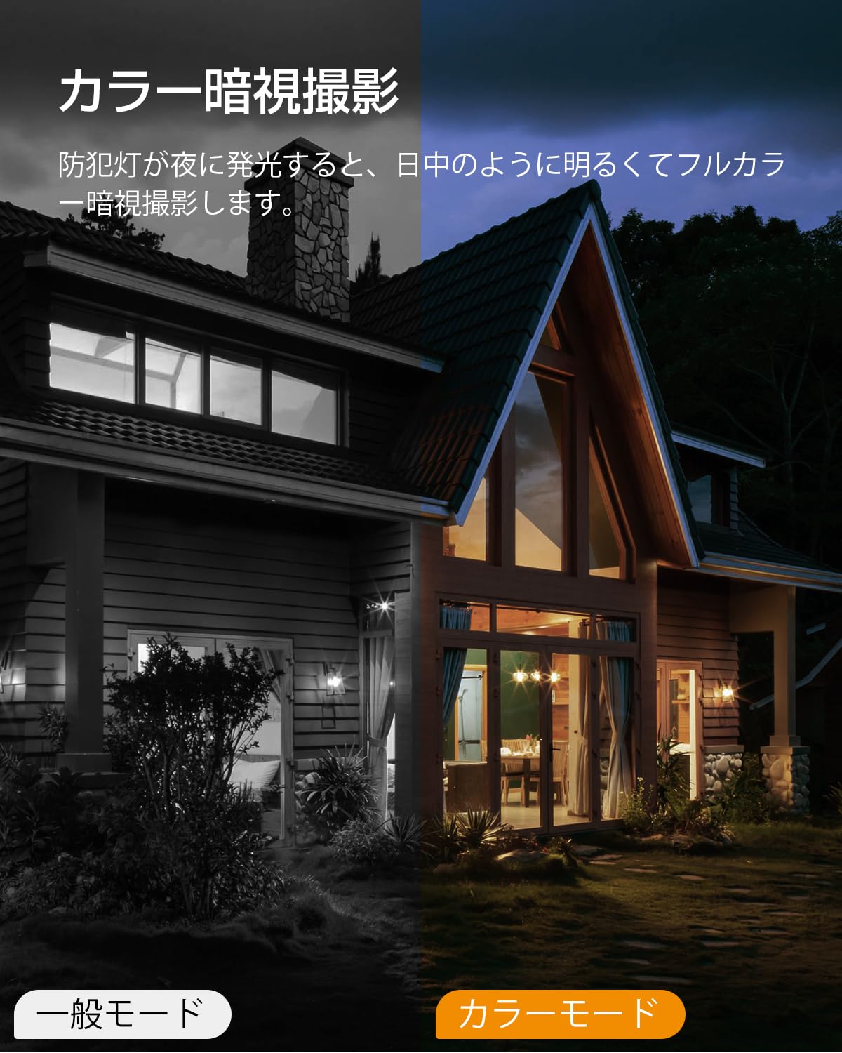 防犯カメラ 夜間カラー撮影搭載 360°広角撮影 AI動体検知 防犯カメラ