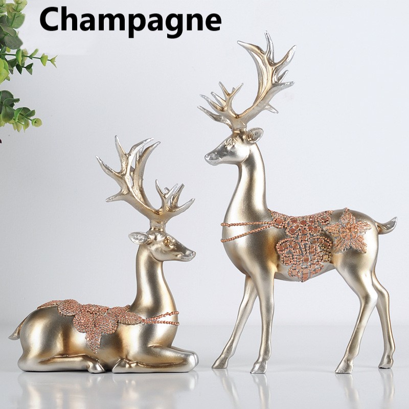 オブジェ 鹿 2個1セット エレガント おしゃれ インテリア 美しさ 気品 玄関 リビング ダイニング 置物 プレゼント ゴールド ブルー オブジェ 鹿 2個1セット エレガント おしゃれ インテリア 美しさ 気品 玄関 リビング ダイニング 置物 プレゼント ゴールド ブルー
