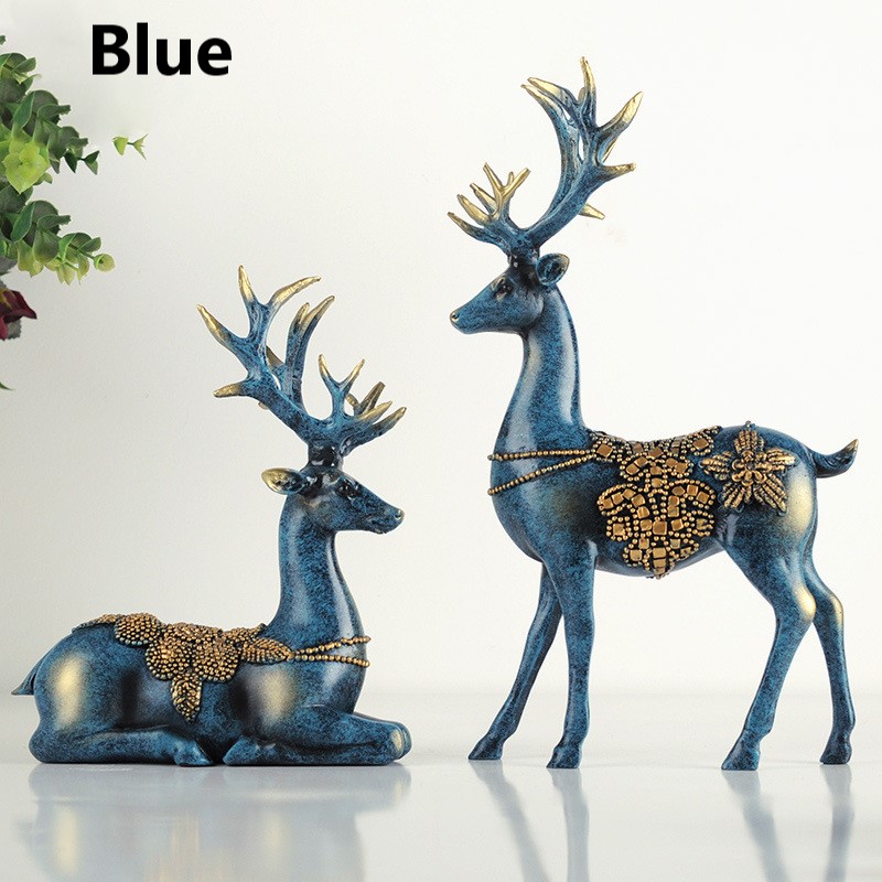 オブジェ 鹿 2個1セット エレガント おしゃれ インテリア 美しさ 気品 玄関 リビング ダイニング 置物 プレゼント ゴールド ブルー オブジェ 鹿 2個1セット エレガント おしゃれ インテリア 美しさ 気品 玄関 リビング ダイニング 置物 プレゼント ゴールド ブルー