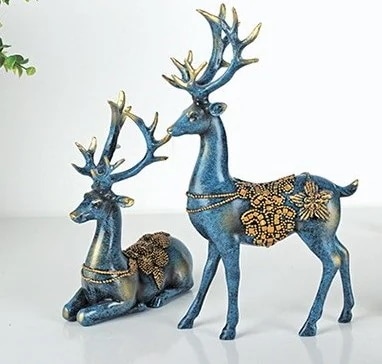 オブジェ 鹿 2個1セット エレガント おしゃれ インテリア 美しさ 気品 玄関 リビング ダイニング 置物 プレゼント ゴールド ブルー オブジェ 鹿 2個1セット エレガント おしゃれ インテリア 美しさ 気品 玄関 リビング ダイニング 置物 プレゼント ゴールド ブルー