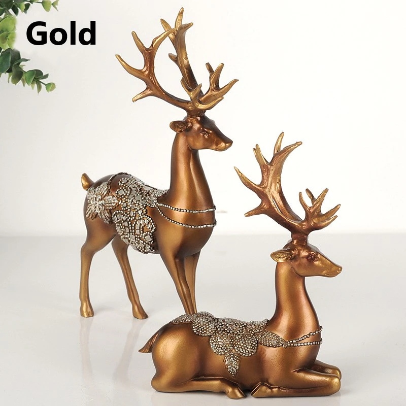 オブジェ 鹿 2個1セット エレガント おしゃれ インテリア 美しさ 気品 玄関 リビング ダイニング 置物 プレゼント ゴールド ブルー オブジェ 鹿 2個1セット エレガント おしゃれ インテリア 美しさ 気品 玄関 リビング ダイニング 置物 プレゼント ゴールド ブルー
