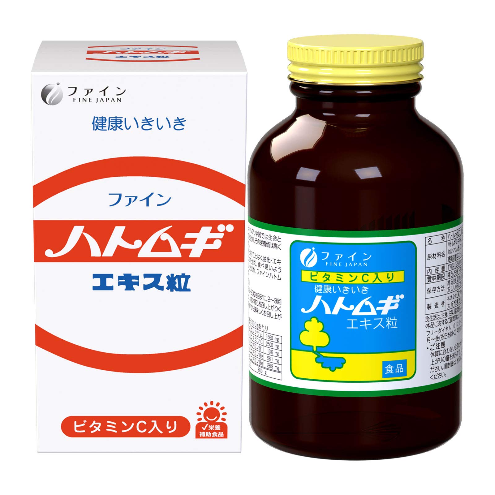 ファイン ハトムギ ハトムギエキス粒 680粒 ビタミンC ビタミンB1 B2 B6 ナイアシン 国内生産 ファイン ハトムギ ハトムギエキス粒 680粒 ビタミンC ビタミンB1 B2 B6 ナイアシン 国内生産