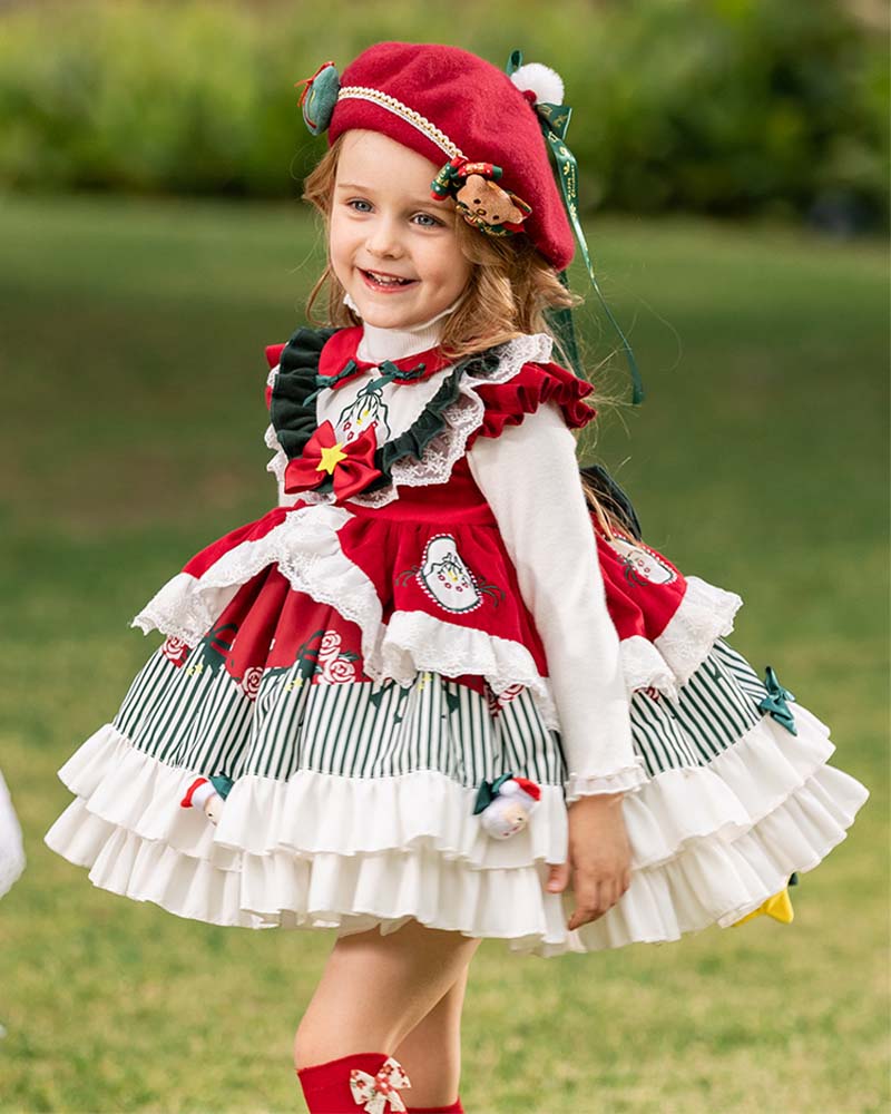 子供 ドレス 重ね着 クリスマス風 華やか フリフリ 子供服 お姫様 ロリータ メイド 子どもドレス ピアノ発表会 キッズドレス 袖なし コスチューム ロリータ服 洋服 コスプレ衣装 ベビー ノース mdprevattcaulkingandwaterproofing.com