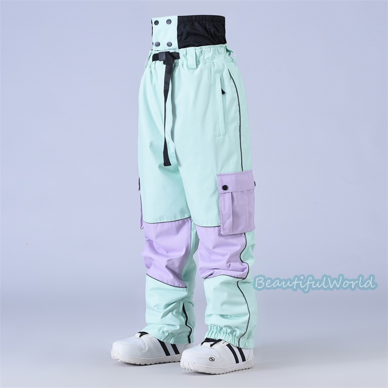 スノーパンツ メンズ レディース スキーパンツ スノーボードウェア スキーウェア ビブパンツ 防寒 防風 冬服 単品 男女兼用 撥水加工