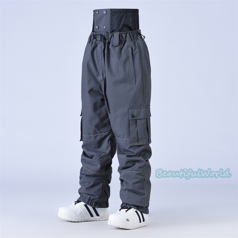 スノーパンツ メンズ レディース スキーパンツ スノーボードウェア スキーウェア ビブパンツ 防寒 防風 冬服 単品 男女兼用 撥水加工