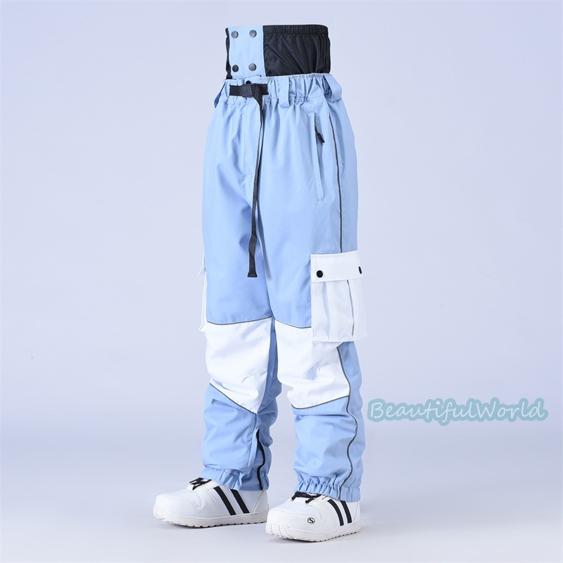 スノーパンツ メンズ レディース スキーパンツ スノーボードウェア スキーウェア ビブパンツ 防寒 防風 冬服 単品 男女兼用 撥水加工