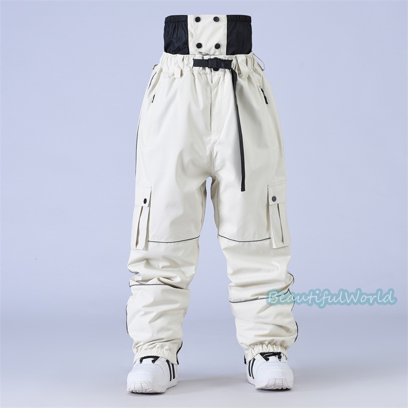 スノーパンツ メンズ レディース スキーパンツ スノーボードウェア スキーウェア ビブパンツ 防寒 防風 冬服 単品 男女兼用 撥水加工