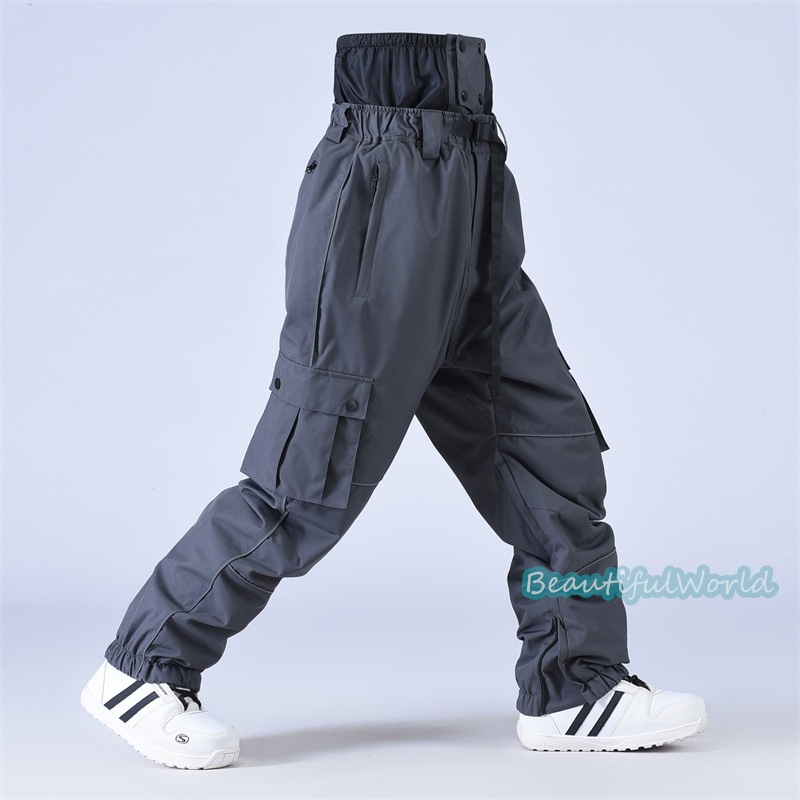 スノーパンツ メンズ レディース スキーパンツ スノーボードウェア スキーウェア ビブパンツ 防寒 防風 冬服 単品 男女兼用 撥水加工