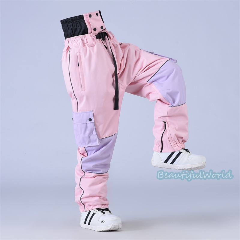 スノーパンツ メンズ レディース スキーパンツ スノーボードウェア スキーウェア ビブパンツ 防寒 防風 冬服 単品 男女兼用 撥水加工