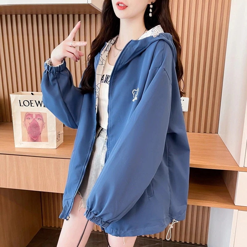 長袖 2025新作 シンプル 大きめサイズ パーカー 可愛い ロング着痩せ 両面着用 ゆったりスウェット スウエットトップス 韓国ファッショントップスパーカー