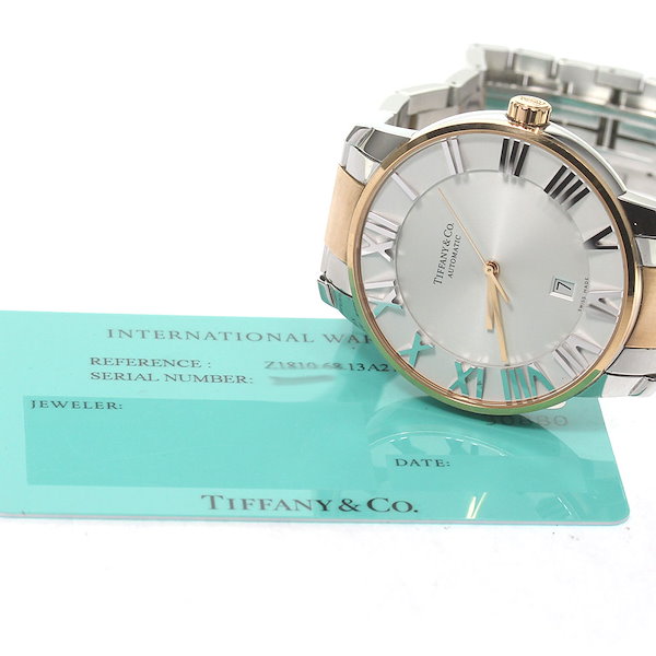 ティファニー TIFFANY&Co. Z1300.11.11A20A71A アトラス ドーム デイト クォーツ どぎつかっ レディース 保証書付き_