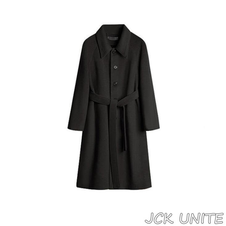 万能流行感チェスターコートロングコートレディースロング丈ジャケットアウタートップスオーバーサイズスリットコート長袖あったか厚秋冬