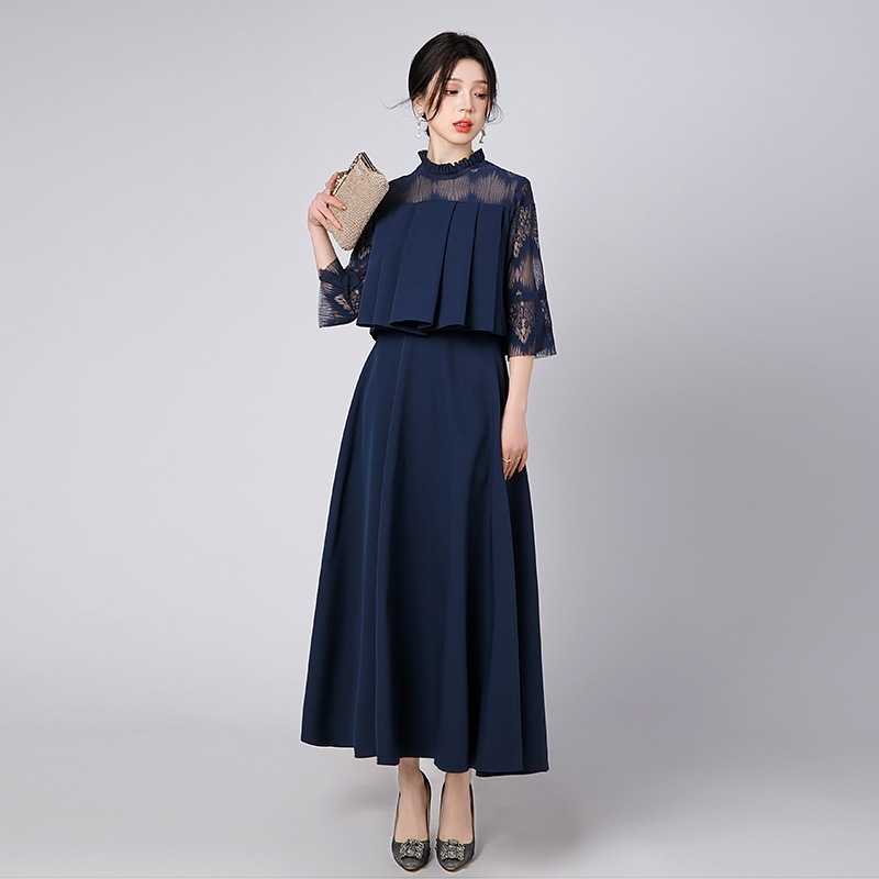 ドレス 2025 パーティー ウェディング フォーマル イブニングドレス ワンピース ロングドレス レース 優雅 エレガント 韓国風 結婚式 前撮り 演奏会 発表会 卒業式 成人式 花嫁