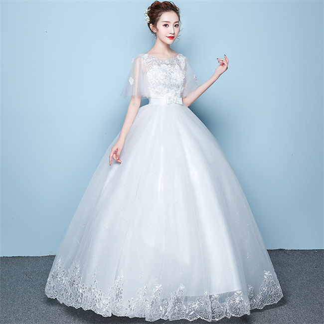 ホワイト ウェディングドレス ウェディングドレス チャイナドレス風 フリル袖 Aライン 編み上げタイプ 撮影 披露宴 結婚式 演奏会 海外挙式ドレス パーティードレス 花嫁 ホワイト ウェディングドレス ウェディングドレス チャイナドレス風 フリル袖 Aライン 編み上げタイプ 撮影 披露宴 結婚式 演奏会 海外挙式ドレス パーティードレス 花嫁