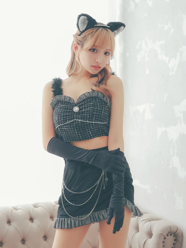 Tika] ハロウィン コスプレ レディース セクシー 猫 キャット 黒猫