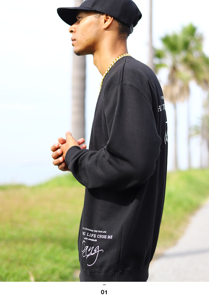 ACE FLAG トレーナー ブランド 長袖 スウェット 裏パイル メンズ 春秋冬用 黒 大きいサイズ エースフラッグ トップス シンプル Thug Life ACE