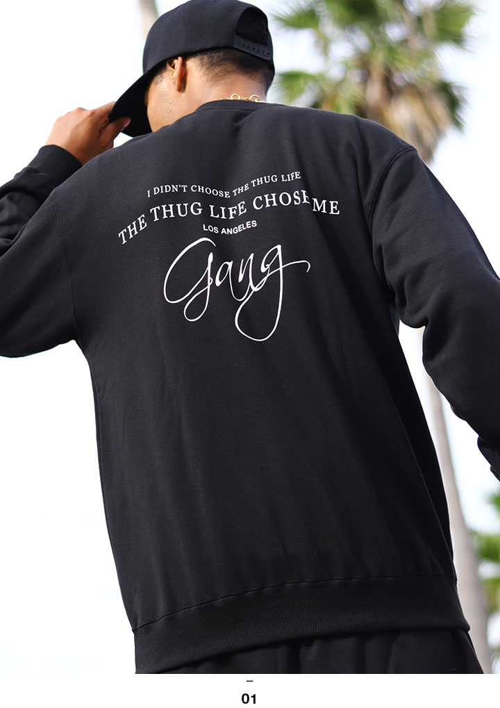 ACE FLAG トレーナー ブランド 長袖 スウェット 裏パイル メンズ 春秋冬用 黒 大きいサイズ エースフラッグ トップス シンプル Thug Life ACE