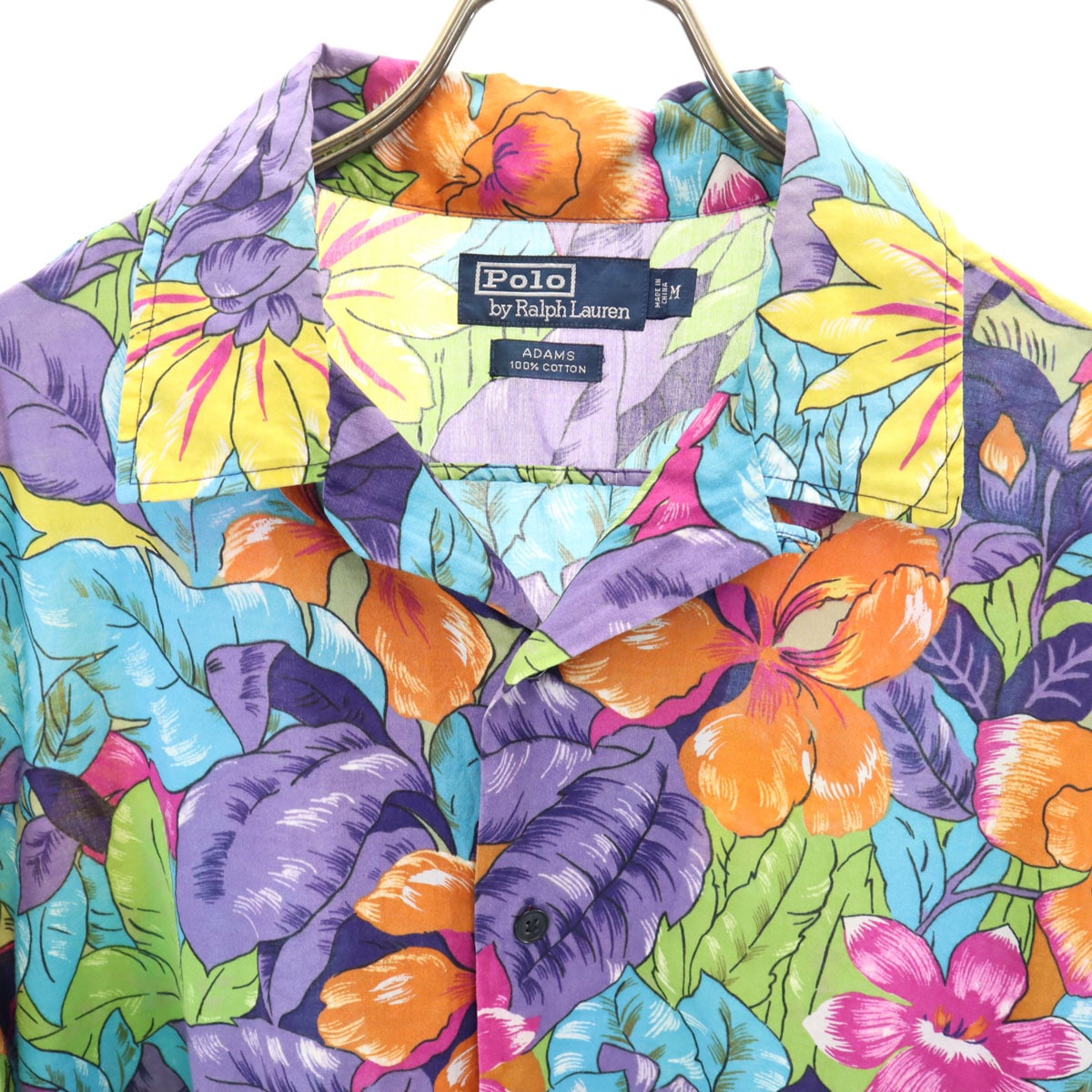 Polo by Ralph Lauren ポロバイラルフローレン 90s オールド 開襟 花柄 半袖 オープンカラーシャツ M マルチ ADAMS メンズ 古着 Polo by Ralph Lauren ポロバイラルフローレン 90s オールド 開襟 花柄 半袖 オープンカラーシャツ M マルチ ADAMS メンズ 古着