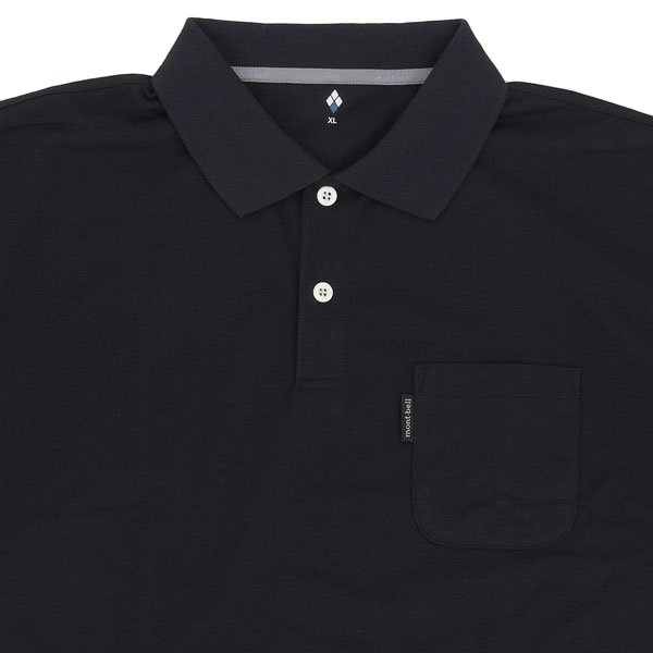 モンベル ポロシャツ メンズ 鹿の子 カノコ 半袖 S M L XL ブラック WIC. ポロシャツ RM1114228BK mont-bell モンベル ポロシャツ メンズ 鹿の子 カノコ 半袖 S M L XL ブラック WIC. ポロシャツ RM1114228BK mont-bell