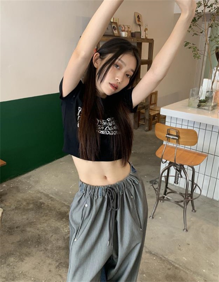 韓国ファッション カジュアルパンツ ロングパンツ 快適である ジーンズ スリム ストリート トレンド 怠惰な風 気質 母の日 プレゼント