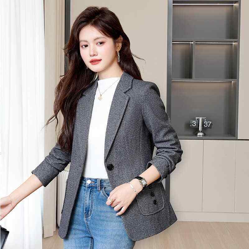 女性 グレー ジャケット テーラード 入学式 ママ 婦人服 春秋 オーバーサイズ ハイエンド 大人っぽい ビジネス カジュアル スーツ襟 レディース モノトーン 女性 グレー ジャケット テーラード 入学式 ママ 婦人服 春秋 オーバーサイズ ハイエンド 大人っぽい ビジネス カジュアル スーツ襟 レディース モノトーン