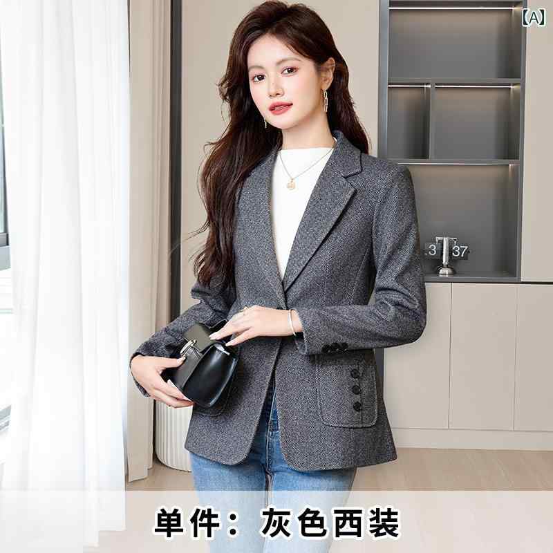 女性 グレー ジャケット テーラード 入学式 ママ 婦人服 春秋 オーバーサイズ ハイエンド 大人っぽい ビジネス カジュアル スーツ襟 レディース モノトーン 女性 グレー ジャケット テーラード 入学式 ママ 婦人服 春秋 オーバーサイズ ハイエンド 大人っぽい ビジネス カジュアル スーツ襟 レディース モノトーン