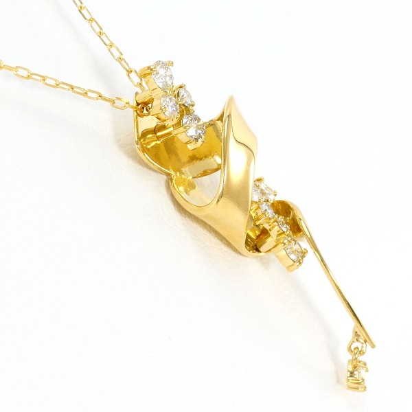 K18 18金 YG イエローゴールド ネックレス ダイヤ 0.30 約45cm ジュエリー 中古 K18 18金 YG イエローゴールド ネックレス ダイヤ 0.30 約45cm ジュエリー 中古