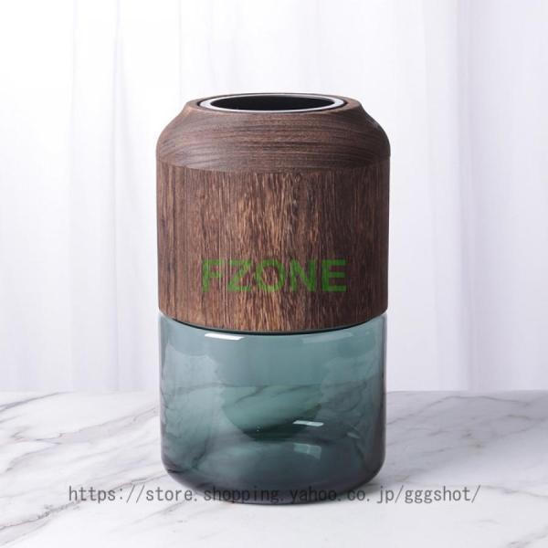 フラワーベース 花瓶 木 ウッド 大きい フラワーベース 木 花 フラワー フラワーグラス 花瓶 ガラス ガラスベース シンプル おしゃれ 置物 北欧 花器