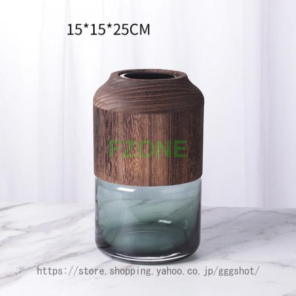 フラワーベース 花瓶 木 ウッド 大きい フラワーベース 木 花 フラワー フラワーグラス 花瓶 ガラス ガラスベース シンプル おしゃれ 置物 北欧 花器