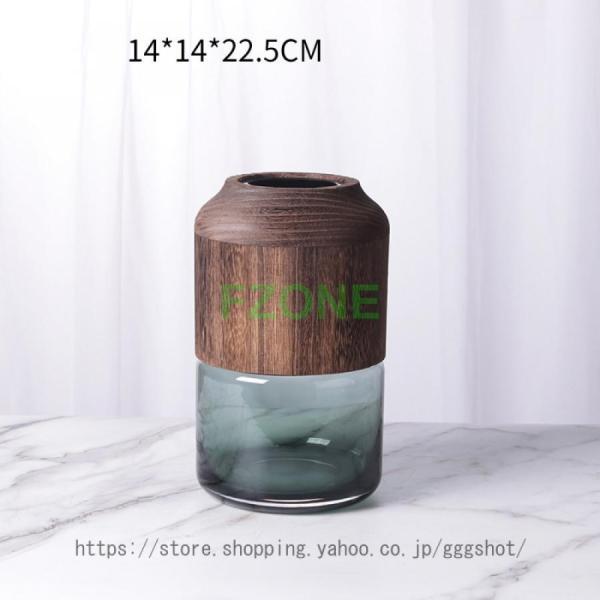 フラワーベース 花瓶 木 ウッド 大きい フラワーベース 木 花 フラワー フラワーグラス 花瓶 ガラス ガラスベース シンプル おしゃれ 置物 北欧 花器