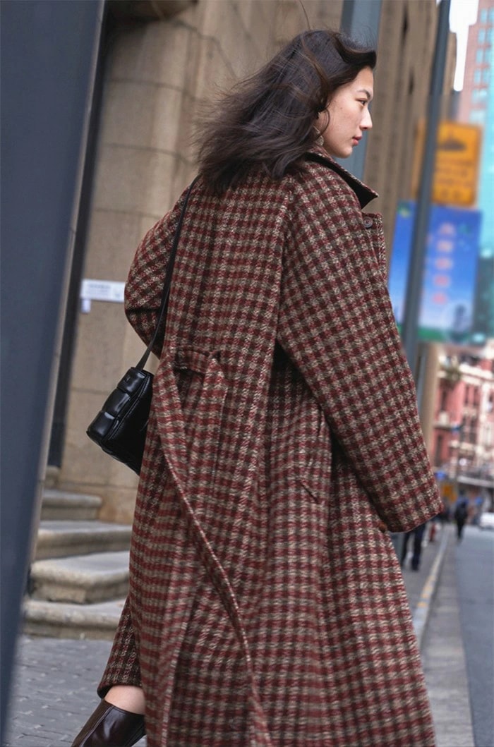 ステンカラーコート レディース 冬 ロング ロングコート チェック柄 女性 アウター 定番 おしゃれ ファッション 可愛い 大人 通勤 通学 普段着 秋冬 冬服 暖かい ハイネック 2way あったか