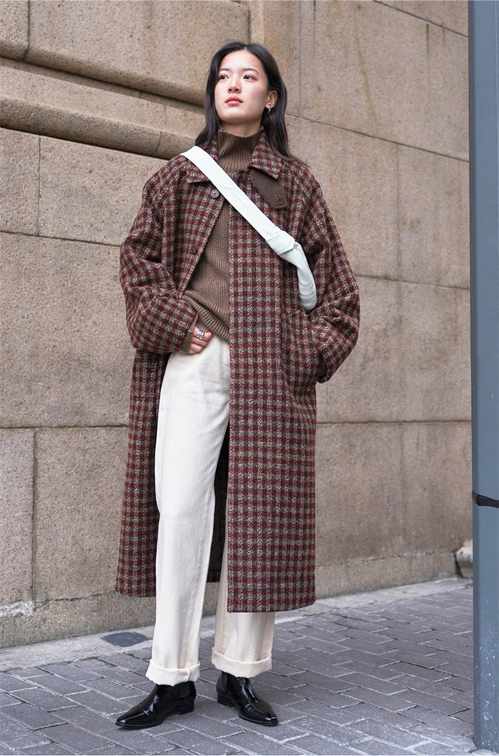 ステンカラーコート レディース 冬 ロング ロングコート チェック柄 女性 アウター 定番 おしゃれ ファッション 可愛い 大人 通勤 通学 普段着 秋冬 冬服 暖かい ハイネック 2way あったか