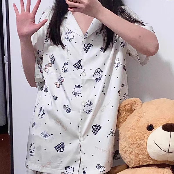 Qoo10] キティちゃん パジャマ レディース 上下
