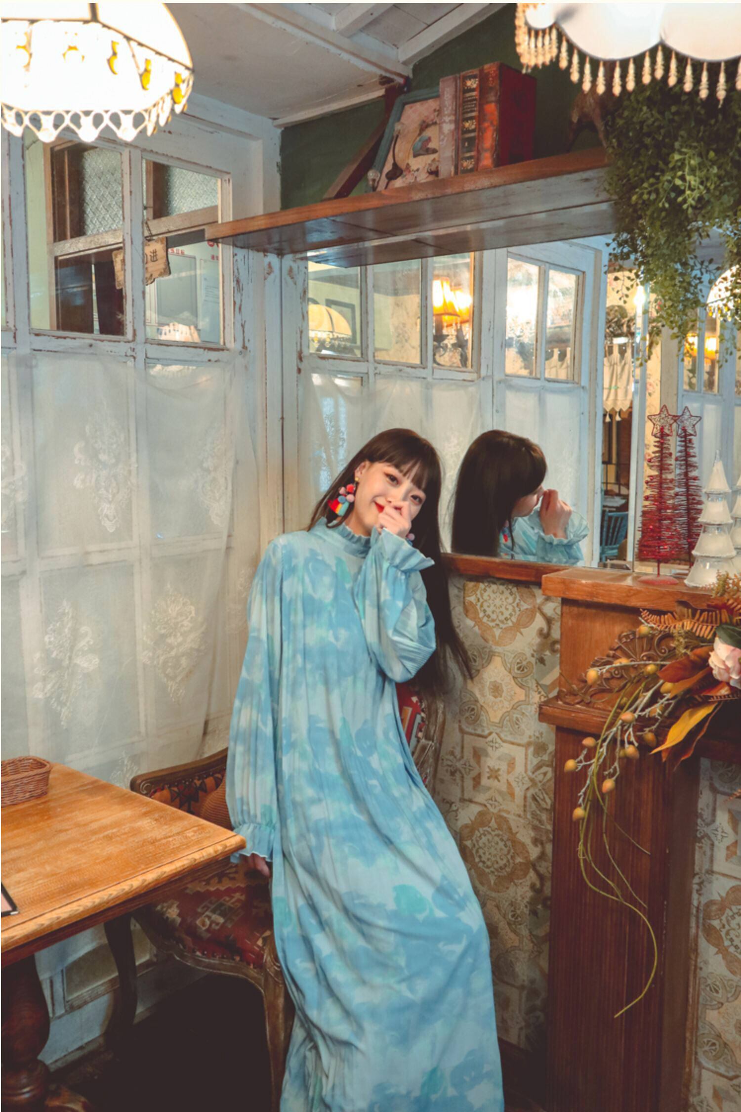 ワンピース ロングワンピース フレアワンピース ハイネック フリル襟 長袖 フリル袖 パフスリーブ ワンピース ロングワンピース フレアワンピース ハイネック フリル襟 長袖 フリル袖 パフスリーブ