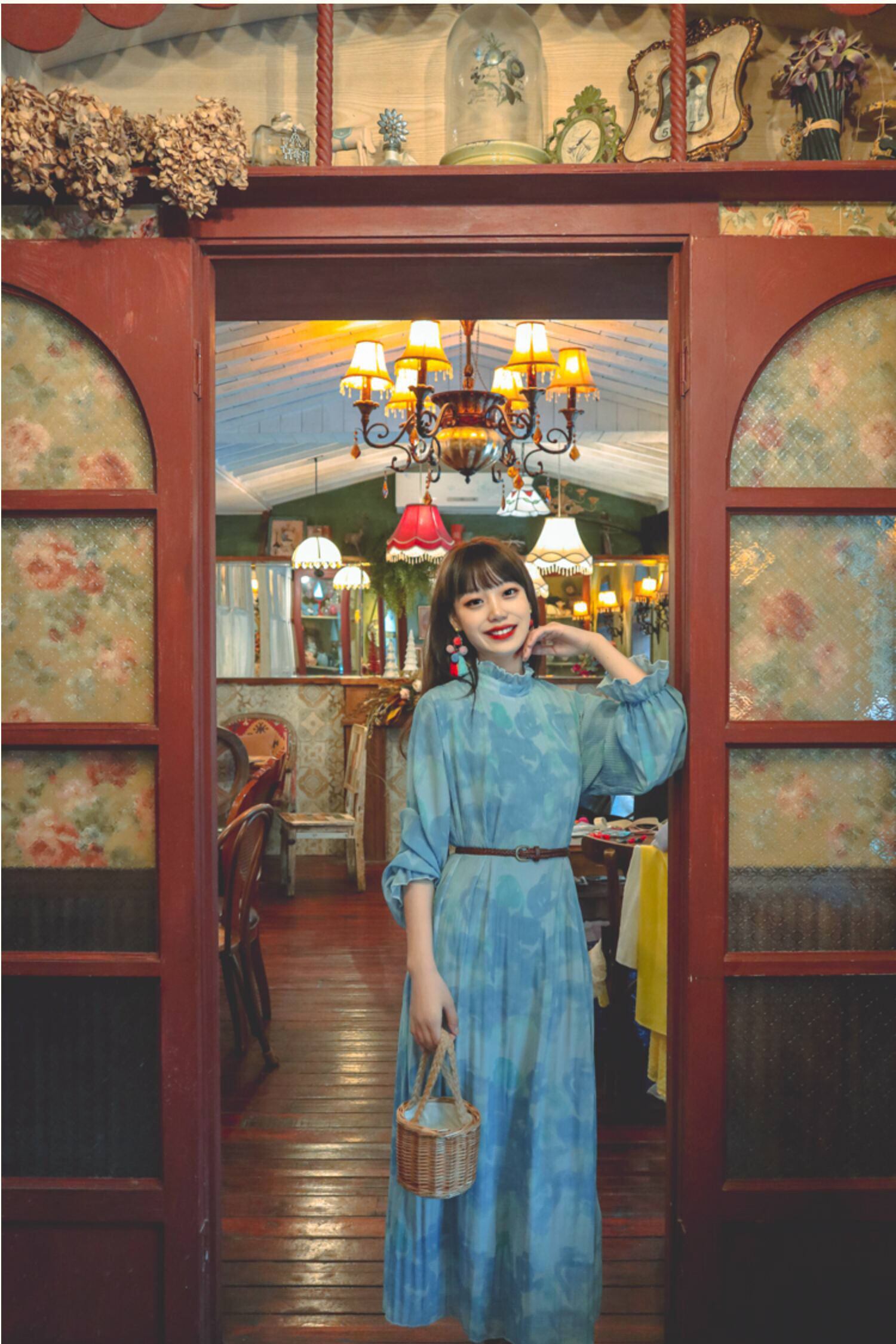 ワンピース ロングワンピース フレアワンピース ハイネック フリル襟 長袖 フリル袖 パフスリーブ ワンピース ロングワンピース フレアワンピース ハイネック フリル襟 長袖 フリル袖 パフスリーブ