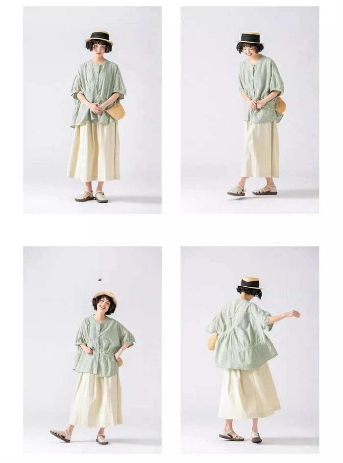 【20点セット】ブラウス ギンガムチェック シャツブラウス レディース 半袖 ブラウス ノーカラー チュニックブラウス トップス クルーネック 通勤 通学 大きいサイズ ゆったり オフィス カジュアル 【20点セット】ブラウス ギンガムチェック シャツブラウス レディース 半袖 ブラウス ノーカラー チュニックブラウス トップス クルーネック 通勤 通学 大きいサイズ ゆったり オフィス カジュアル