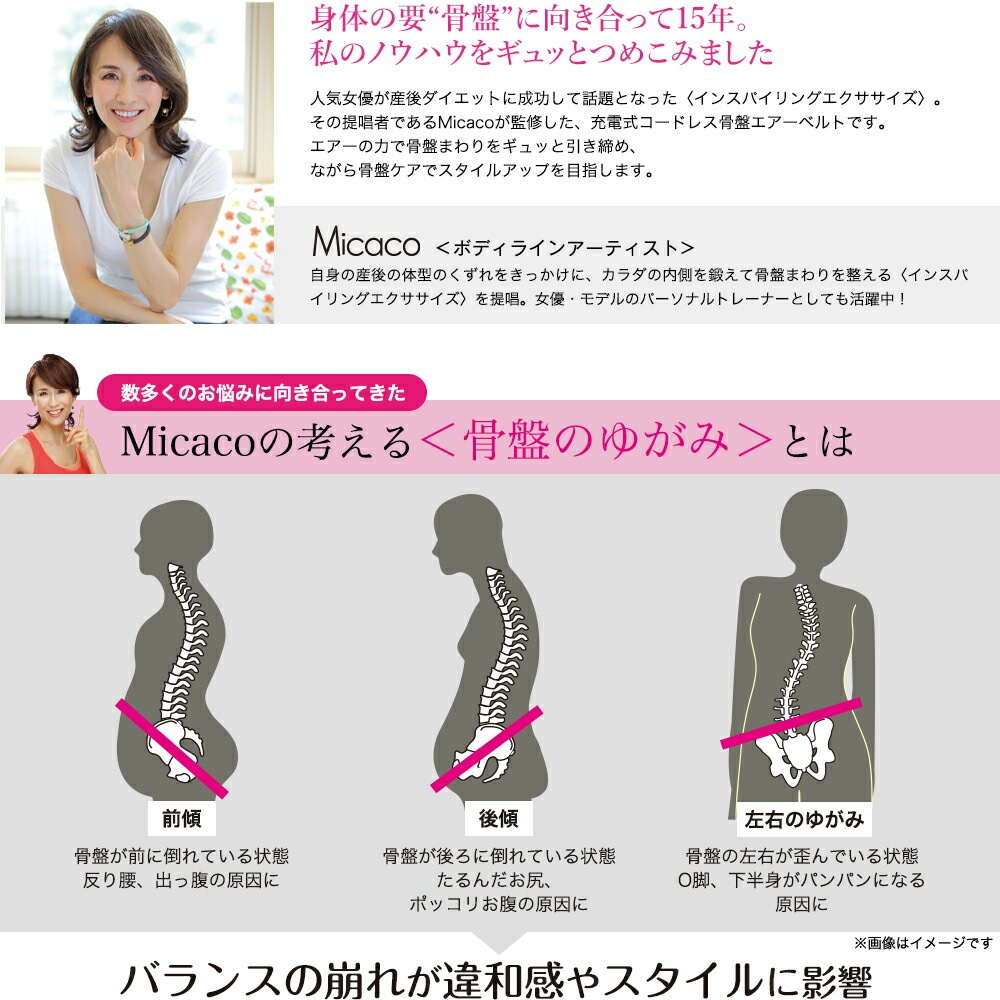 Micacoインスパイリング 骨盤ストレッチエアーベルト PSA-100