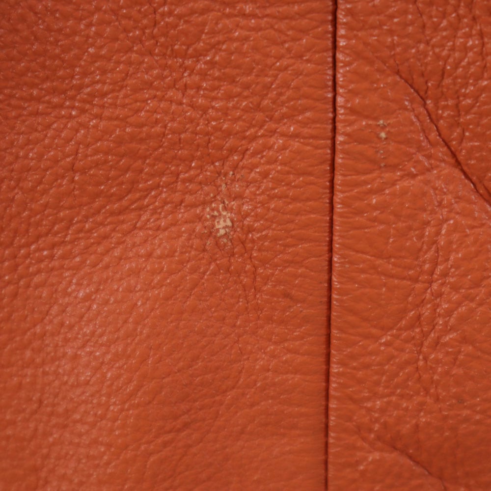 オールド レザー 中綿コート XL オレンジ メンズ オールド レザー 中綿コート XL オレンジ メンズ