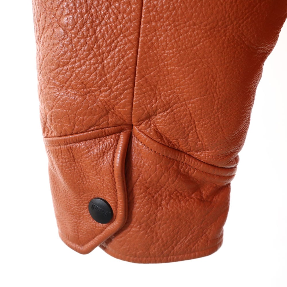 オールド レザー 中綿コート XL オレンジ メンズ オールド レザー 中綿コート XL オレンジ メンズ