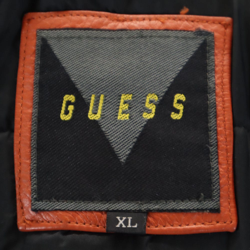 オールド レザー 中綿コート XL オレンジ メンズ オールド レザー 中綿コート XL オレンジ メンズ