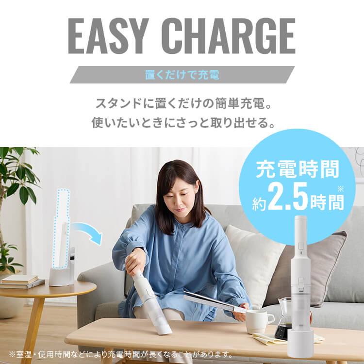 掃除機 ハンディ コードレス カークリーナー アイリスオーヤマ クリーナー 小型 強力吸引 軽量 軽い 小型 充電式 クリーナー スタンド付き カーペット 車 HCD-21-W　メガ割