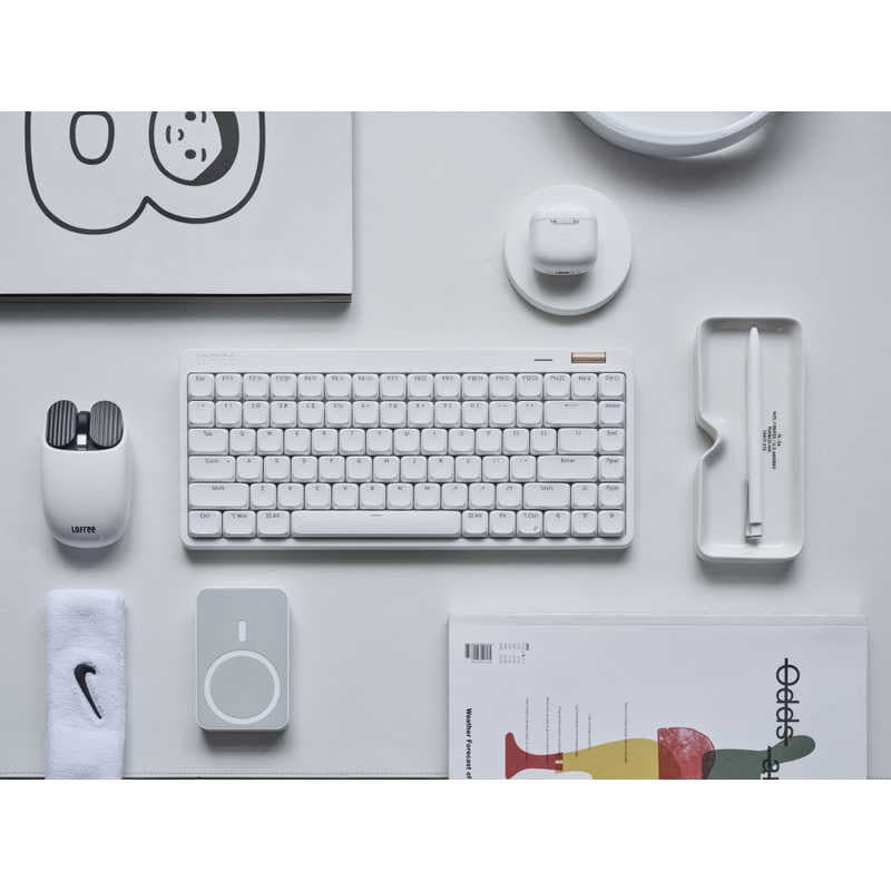 LOFREE　ロープロファイル メカニカル キーボード Lofree Flow Lite 84 [ワイヤレス/有線] ホワイト　oe921w