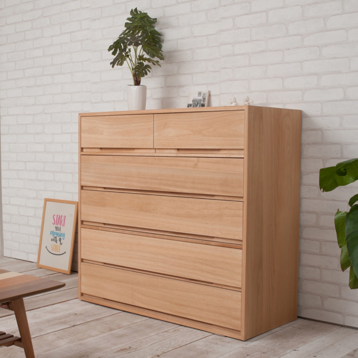 桐タンス 幅100.5cm 5段 組み合わせ 水性塗装 桐 たんす チェスト 収納