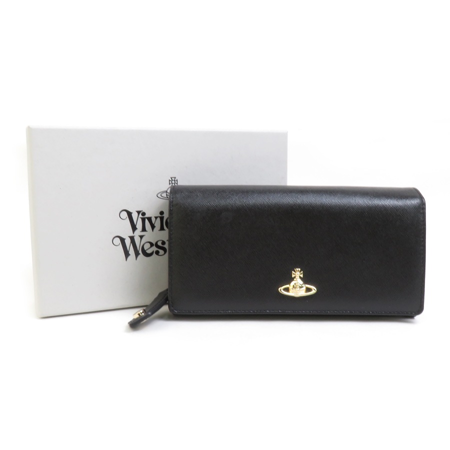 ヴィヴィアンウエストウッド Vivienne Westwood 二つ折り長財布 レザー ブラック レディース h30293g mdprevattcaulkingandwaterproofing.com
