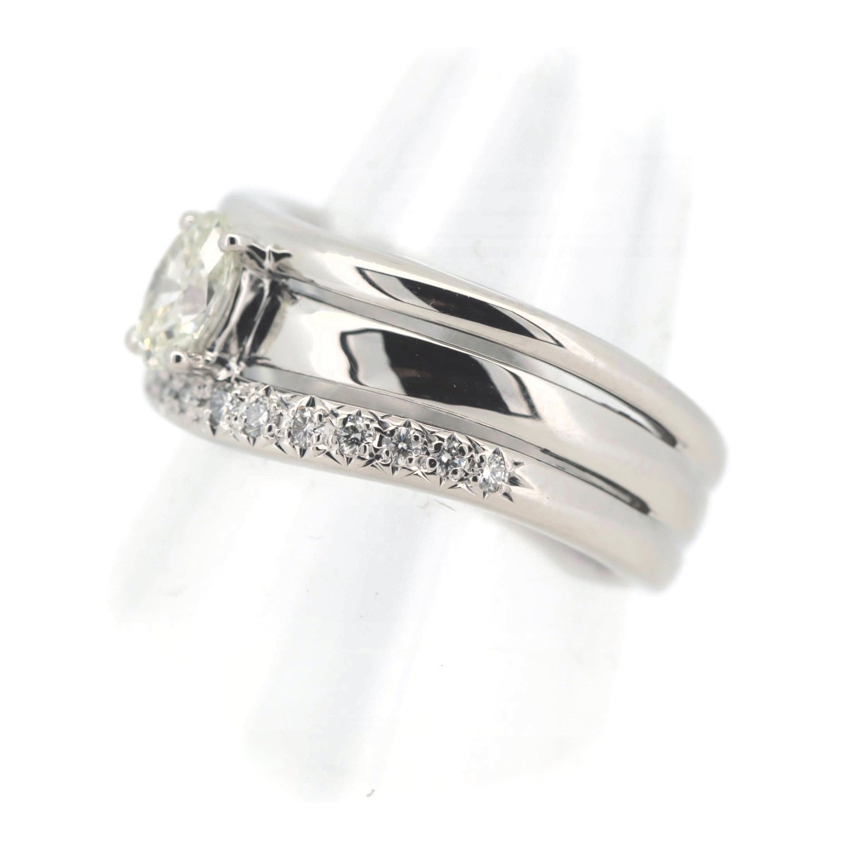 ダイヤモンド リング 指輪 0.56ct 0.18ct 14.5号 Pt900(プラチナ) 質屋出品