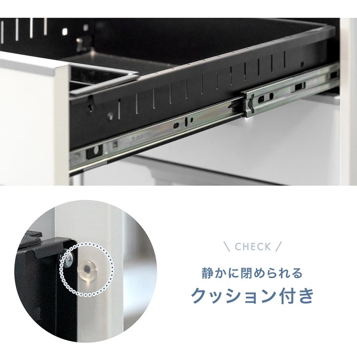 デスクワゴン 3段 キャスター付き 完成品 鍵付き 全段 フルオープン サイドワゴン オフィスワゴン 収納ワゴン A4 ファイルワゴン 大容量 収納 ワゴン 脇机 引き出し ペントレー シリンダー錠