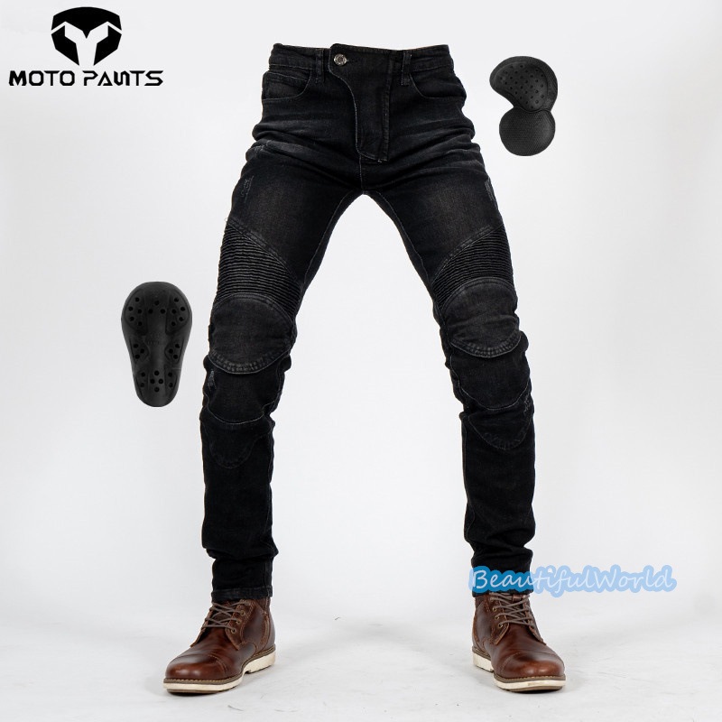 バイクパンツ メンズ ライダーパンツ バイクウェア オートバイ プロテクター付き ジーンズ デニム 転倒防護 膝当て 耐久 耐衝撃 膝パッド レーシングパンツ/24mtckz29 pattayablatt.com